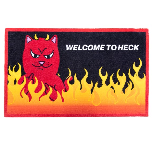Welcome To Heck Rug (Black) | One Size