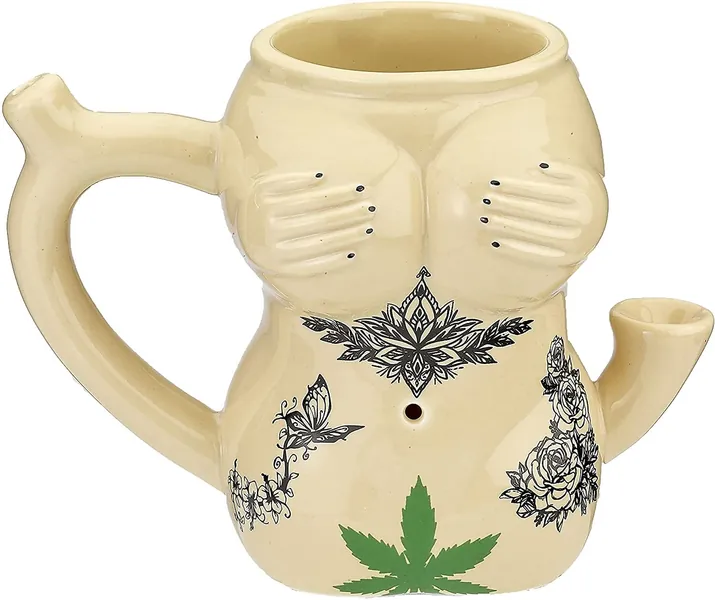 FashionCraft Tattoo Girl Roast and Toast Novelty Coffee Mug 10oz, Inked to Perfection with Colorful Packaging