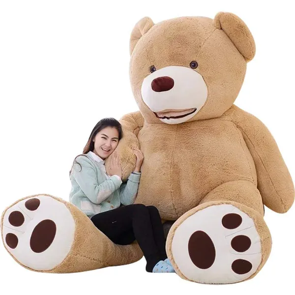 IKASA Giant Teddy Bear Plush Toy Stuffed Animals(Brown,78 inches) - Brown 78 inches