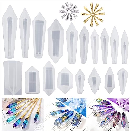 18Pcs Resin Crystal Molds