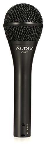 AUDIX OM7 Hypercardioid Handheld Dynamic Vocal Microphone for Stage Singers - Black