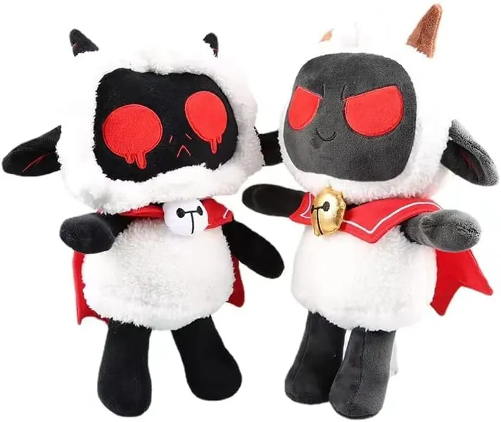 Cult of The Lamb Plush Doll, 13" Cute Lamb Stuffed Plush Toy, Collectible Gifts for Gaming Fans, Car and Sofa Decorations, for Boys and Girls. Amitabha - 2pcs