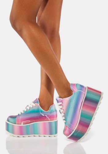 Lala Prizmatiq Pastel Platform Sneakers | US 8
