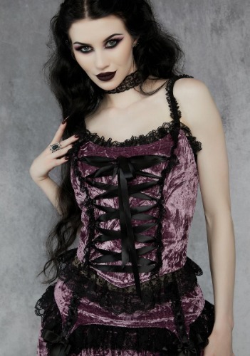 All Of Eternity Velvet Corset Top | X-Small