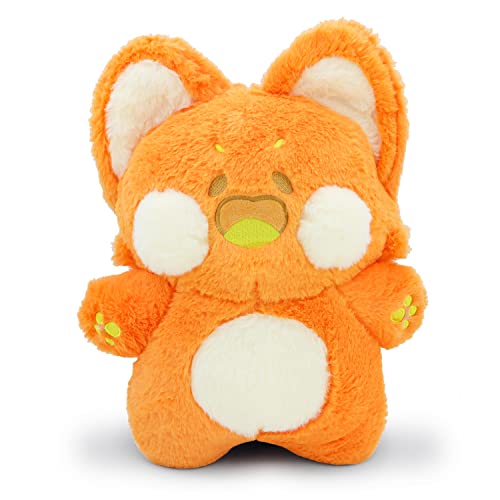 17.7inch Cute Plush Cat Plush Pillow Cat Stuffed Animals Pillow Cat Soft Pillow Cat Body Pillow Cuddly Stuffed Lovely Plush Doll Gift for Girlfriend Kids Girls - 17.7in/45cm - Orange White