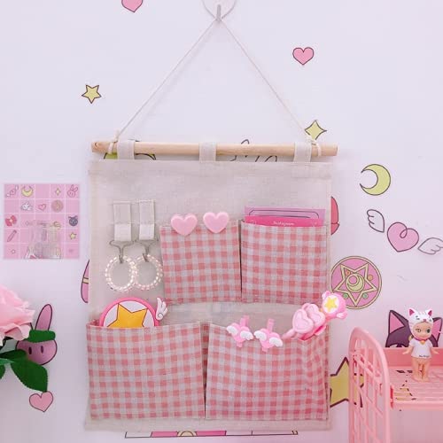 MBVBN Kawaii Stuff for Room Kawaii Organizer, Pink Room, Kawaii Wall Decor Pastel Accessories for Room (Small,Pink) - Small - Pink