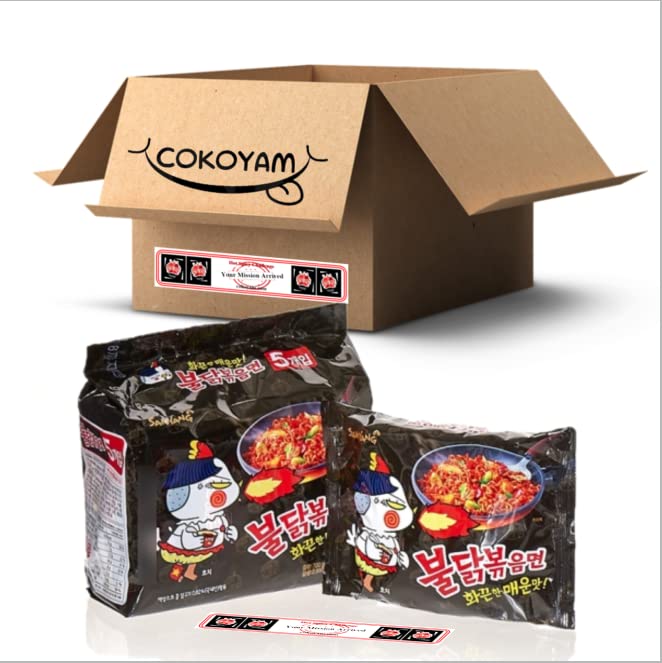 Samyang Instant Ramen Noodles, Halal Certified, Spicy Stir-Fried Chicken Flavor 4.93 Ounce (Pack of 5) - 4.93 Ounce (Pack of 5)