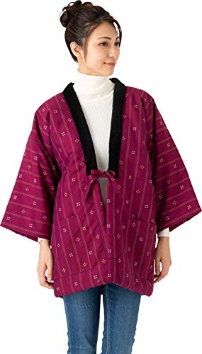 HANTEN (Cotton jacket made in Japan Kimono-style) Ladies' - Medium - 90
