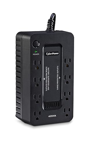 CyberPower ST425 Standby UPS System, 425VA/260W, 8 Outlets, Compact, Black - 425VA - UPS