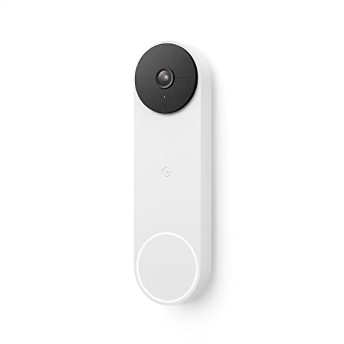 Google Nest Doorbell (Battery) - Wireless Doorbell Camera - Video Doorbell - Snow -1 Count (Pack of 1), 960x1280p, Motion Only - Nest Doorbell - Battery - Snow