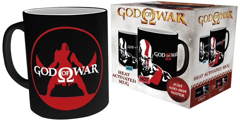 God Of War Kratos - mit Thermoeffekt Tasse schwarz - 