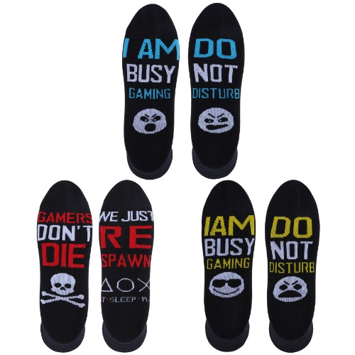 WYTartist Funny Saying Knitting Word Combed Cotton Crew Wine Coffee Beer Socks for Men Women