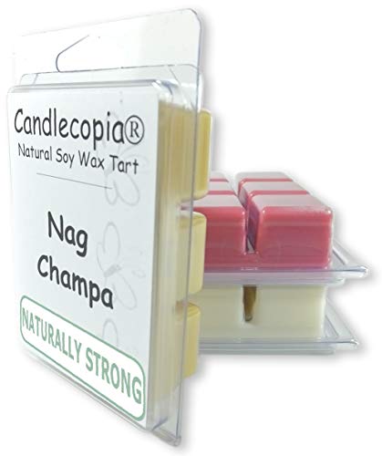 Candlecopia Nag Champa, Dragon's Blood and Vanilla Sandalwood Strongly Scented Hand Poured Vegan Wax Melts, 18 Scented Wax Cubes, 9.6 Ounces in 3 x 6-Packs - Groovy Goodies