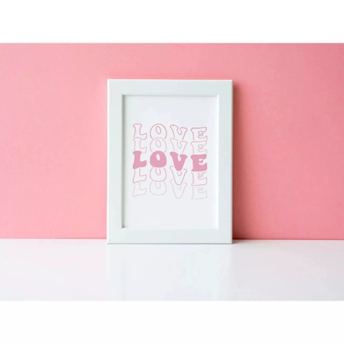 Love Love Love Wall Decor Print - A5 / Normal