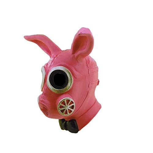 Ghoulish Productions Kinky Bunny Gas Mask Latex Mask, Pink Gas Mask. Pink Bunny Gas Mask. Gas Mask & Steampunk Line. Adult Mask One size latex mask