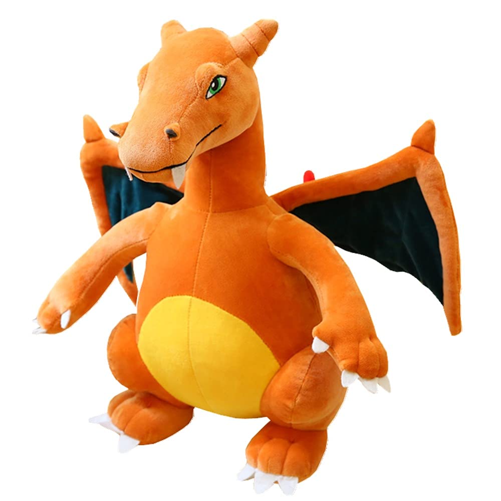 CHAOZI0 Pokémon Charizard Plush Toy, Plush Stuffed Animal Dinosaur Plush Toy (Orange Yellow) - 