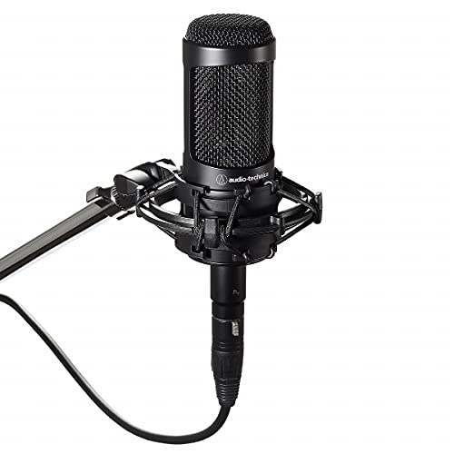 Audio-Technica AT2035 Cardioid Condenser Microphone, Perfect for Studio, Podcasting & Streaming, XLR Output, Includes Custom Shock Mount, Black - AT2035