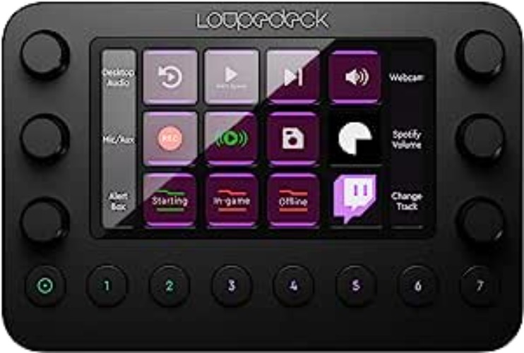Loupedeck Live – The Custom Console for Live Streaming, Photo and Video Editing with Customizable Buttons, Dials and LED Touchscreen