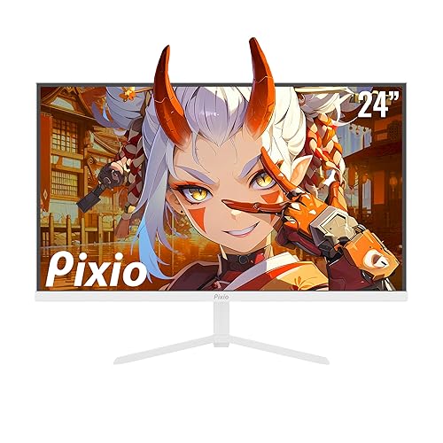Pixio PX248 Prime V2 White 24 inch Fast IPS FHD 1920 x 1080 180Hz Refresh Rate 1ms GTG Response Time Adaptive Sync Esports LED Gaming Monitor - 24" 1080p 180Hz Fast IPS 1ms (GTG) [WHITE EDITION]