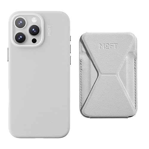 MOFT Magsafe Wallet and Phone Case for iPhone 16 Pro Max Case, Angle Adjustment & Magsafe Compatible MOVAS Phone Stand, Misty Cove