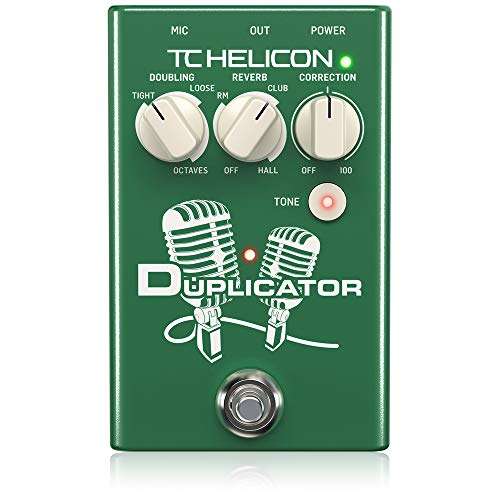 TC Helicon DUPLICATOR Ultra-Simple Vocal Effects Stompbox with Doubling, Reverb and Pitch Correction - Effects Stompbox