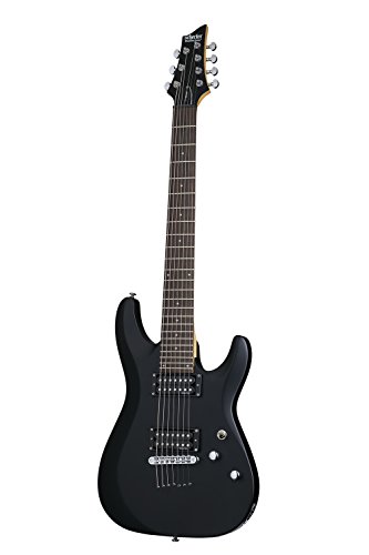 Schecter Guitar Research 437 C-7 Deluxe Seven-String Electric Guitar, Satin Black - SBK - C-7 DELUXE