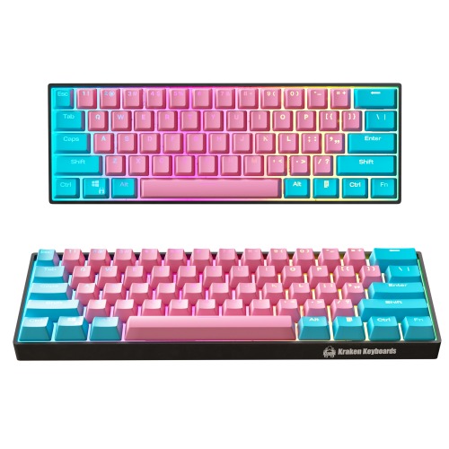 Cotton Candy EDITION - Kraken Pro 60% Mechanical Keyboard | Silver Speed (Linear)