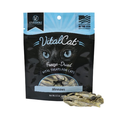 Vital Essentials Freeze Dried Cat Treats, Minnows 0.5 oz - Minnows
