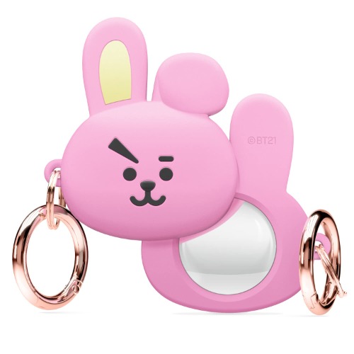 elago BT21 Silicone Case Compatible with AirTag Case, Compatible with Air Tag Keychain - Drop Protection, Track Keys, Backpacks, Purses, Tracking Tag Not Included [Cooky] [Official Merchandise] - COOKY