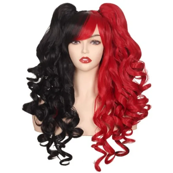 Half Black Half Red Hair For Harley Quinn - Headwear - AliExpress