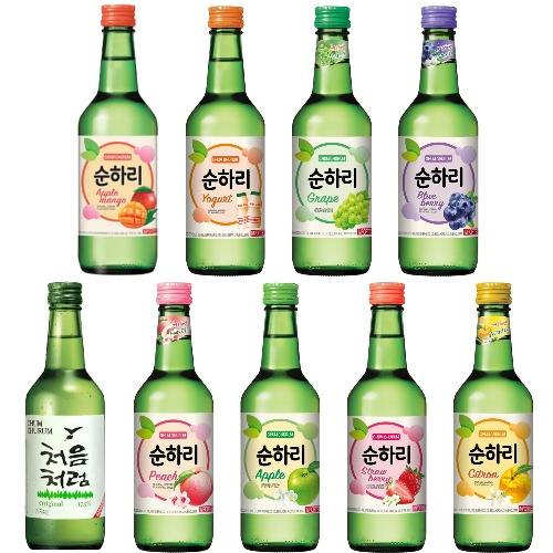 Lotte Chum Churum Soju 360ml - 6 Bottles of Random Picked Flavours -12% ABV