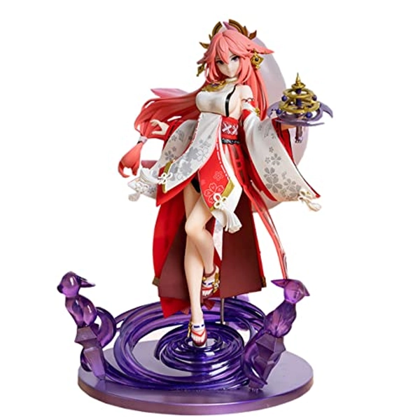 Genshin Impact Yae Miko 1/7 Figure 24CM Anime Game Lady Guuji of The Grand Narukami Shrine Toy Character PVC Gift