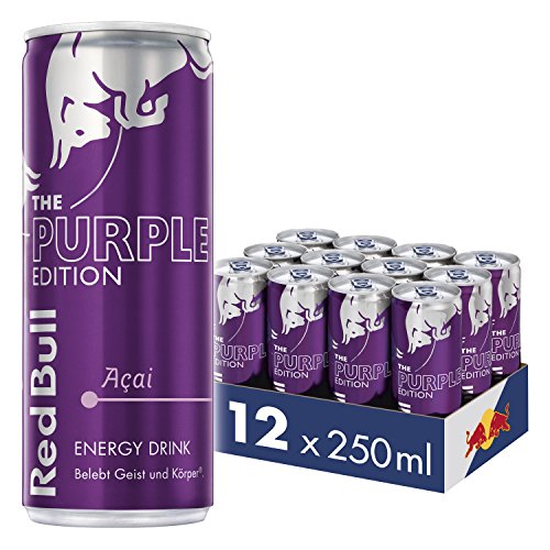 Red Bull Energy Drink Acai-Beere Dosen Getränke Purple Edition 12er Palette, EINWEG (12 x 250 ml) - Acai - 250 ml (12er Pack)
