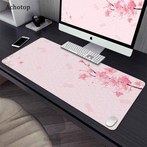 Pink Cherry Flower 1000x500 Gaming Mause Pad Computer Mouse Pad Large Gaming Mousepad XXL Mouse mat PC Gamer Kawaii Desk Mats