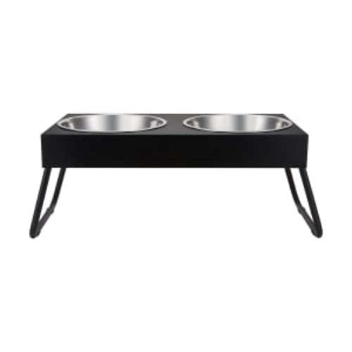 Pet Bowl Twin Elevated Folding - Extra Large