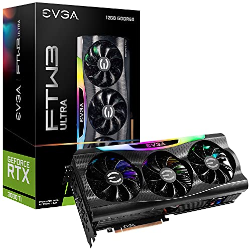 EVGA GeForce RTX 3080 Ti FTW3 Ultra Gaming, 12G-P5-3967-KR, 12GB GDDR6X, iCX3 Technology, ARGB LED, Metal Backplate - one size - one_color