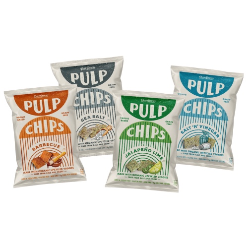 Pulp Chips - Case (15 Units) by Pulp Pantry - Variety Case - 4 Sea Salt, 4 Jalapeño Lime, 4 Salt Vinegar, 3 BBQ