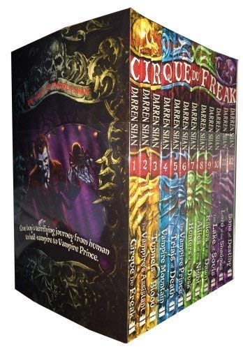 Cirque Du Freak Series - Complete 12 Book Collection - Killers of the Dawn, Lord of the Shadows, Trials of Death, Sons of Destiny, Living Nightmare, Vampire's Assistant, Tunnels of Blood, Vampire Prince, Hunters of the Dusk by Darren Shan (2010) Paperback