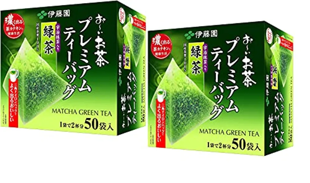Itoen O ～ i Ocha Premium Matcha grönt te, japansk grönt te Ryokucha med Matcha Uji, 1,8 g tepåsar, förpackning med 2 lådor (totalt 100 påsar), tillverkad i Japan