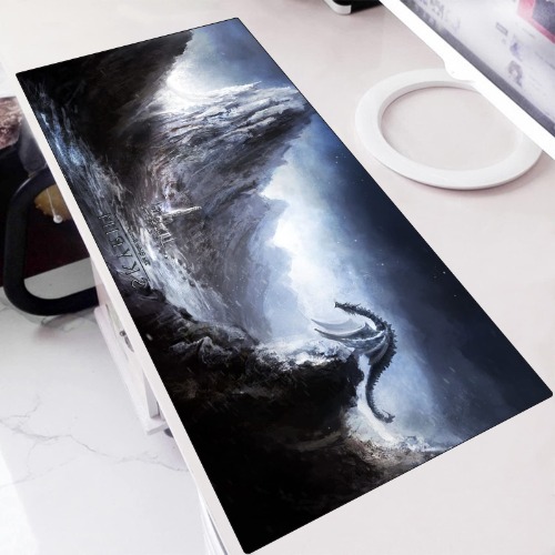 Mouse Pads Large Skyrim Civil War Gaming Mouse Pad Gamer Mouse Mats Anime Desk Mat PC Carpet Non-Slip Keyboard Table Pads 27.5 x11.8 inch