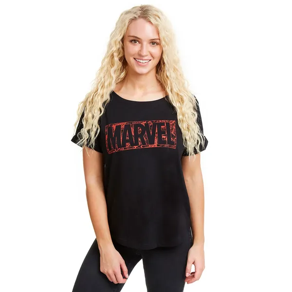 Marvel T-shirt med serietidningslogoty