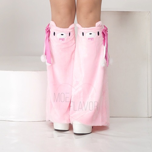Pastel Winter Leg Warmers [MOEFLAVOR x Gloomy Bear] - Pink / S
