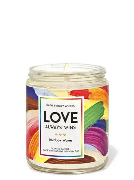 Rainbow Waves Single Wick Candle  | Bath & Body Works