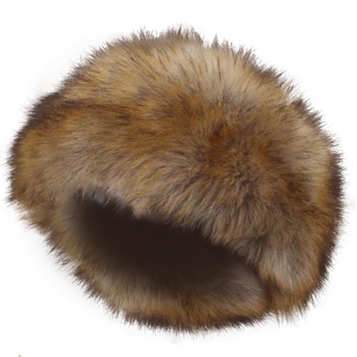 BEAHING Pälshatt falsk tjock varm kantlös topp päls pannband med elastiskt mode öronvärmare pannband tvättbar vinter pälsmössa för kvinnor - Brun