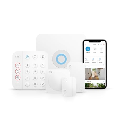 Ring Alarm Pack - S by Amazon | Smart home alarm security system with optional Assisted Monitoring - No long-term commitments | Works with Alexa - White - Alarm Pack - Alarm Pack