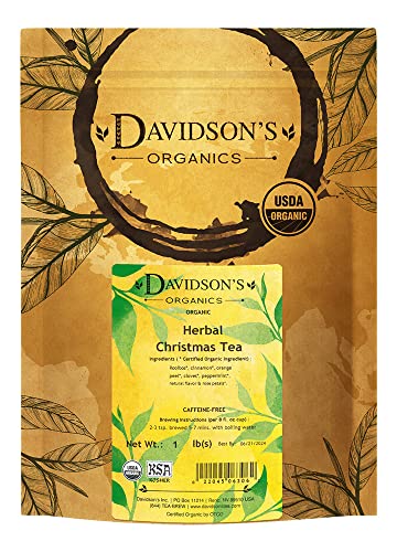 Davidson's Organics, Herbal Christmas Tea, Loose Leaf Tea, 16-Ounce Bag