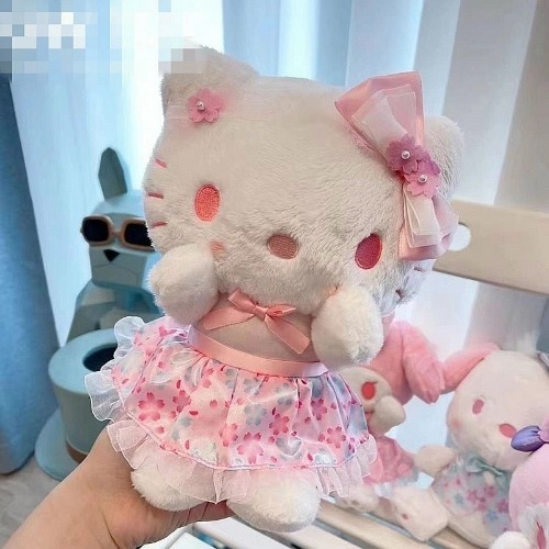 Pink Princess Cinna & Melody Plushies - Hello Kitty