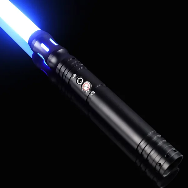 Dueling Light Saber for Adults, Smooth Swing Rechargeable LED Light Saber with 9 Sound Fonts, RGB Infinite Color Changing, Jedi Light Saber Support Heavy Dueling for Party - Black - Smooth Swing Black