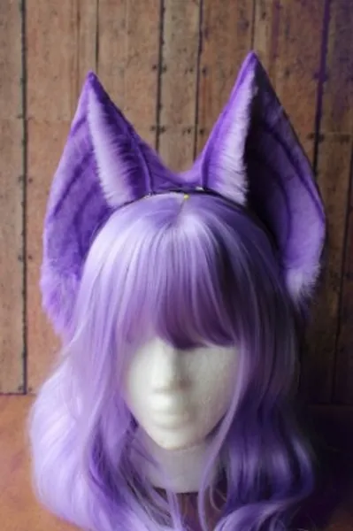 Purple Faux Fur Bat Ears | Etsy