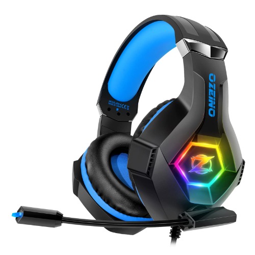 decoche Gaming Headset Stereo Surround Sound Gaming Headphones with Breathing RGB Light & Adjustable Mic for PS4 PS5 PC Xbox One Laptop Mac